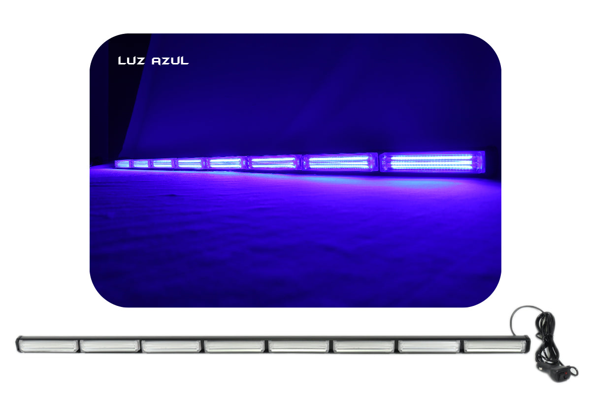 Barra de Luz intermitente LED de tráfico color Azul 90-120 cm