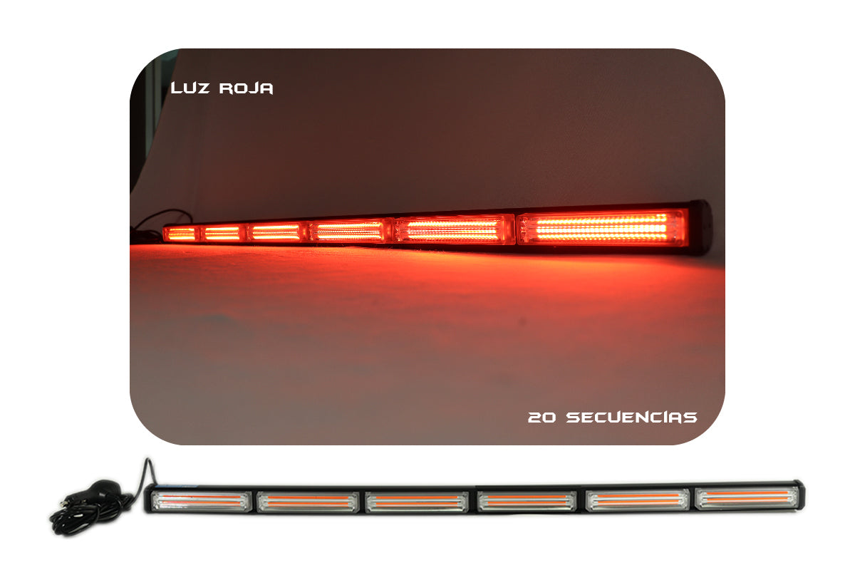 Barra de Luz intermitente LED de tráfico 62-90-120 cm rojo rojo