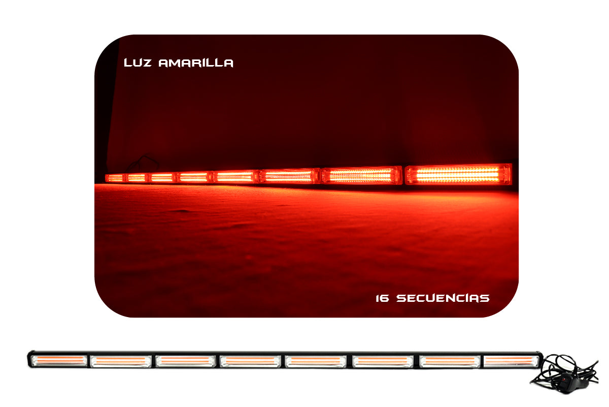 Barra de Luz intermitente LED de tráfico 62-90-120 cm rojo rojo