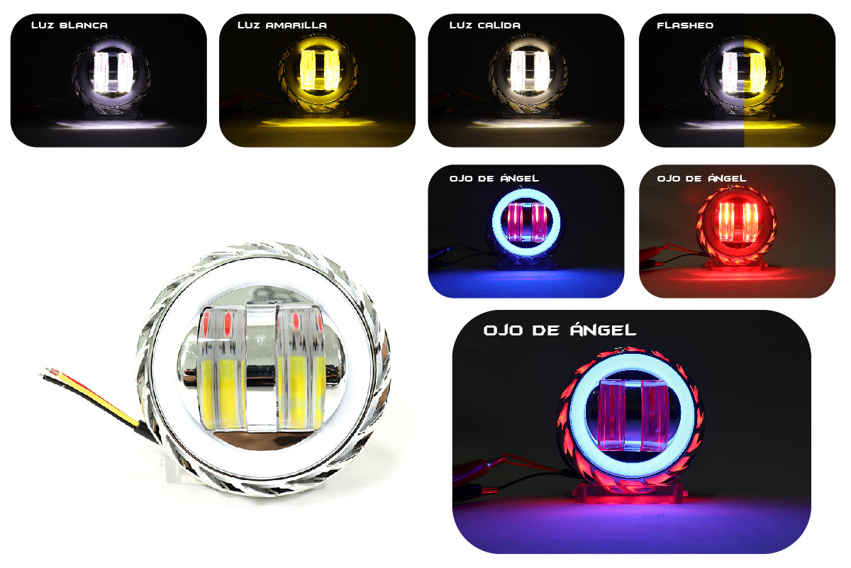 Proyector de Luz led, doble lupa, ojo de ángel