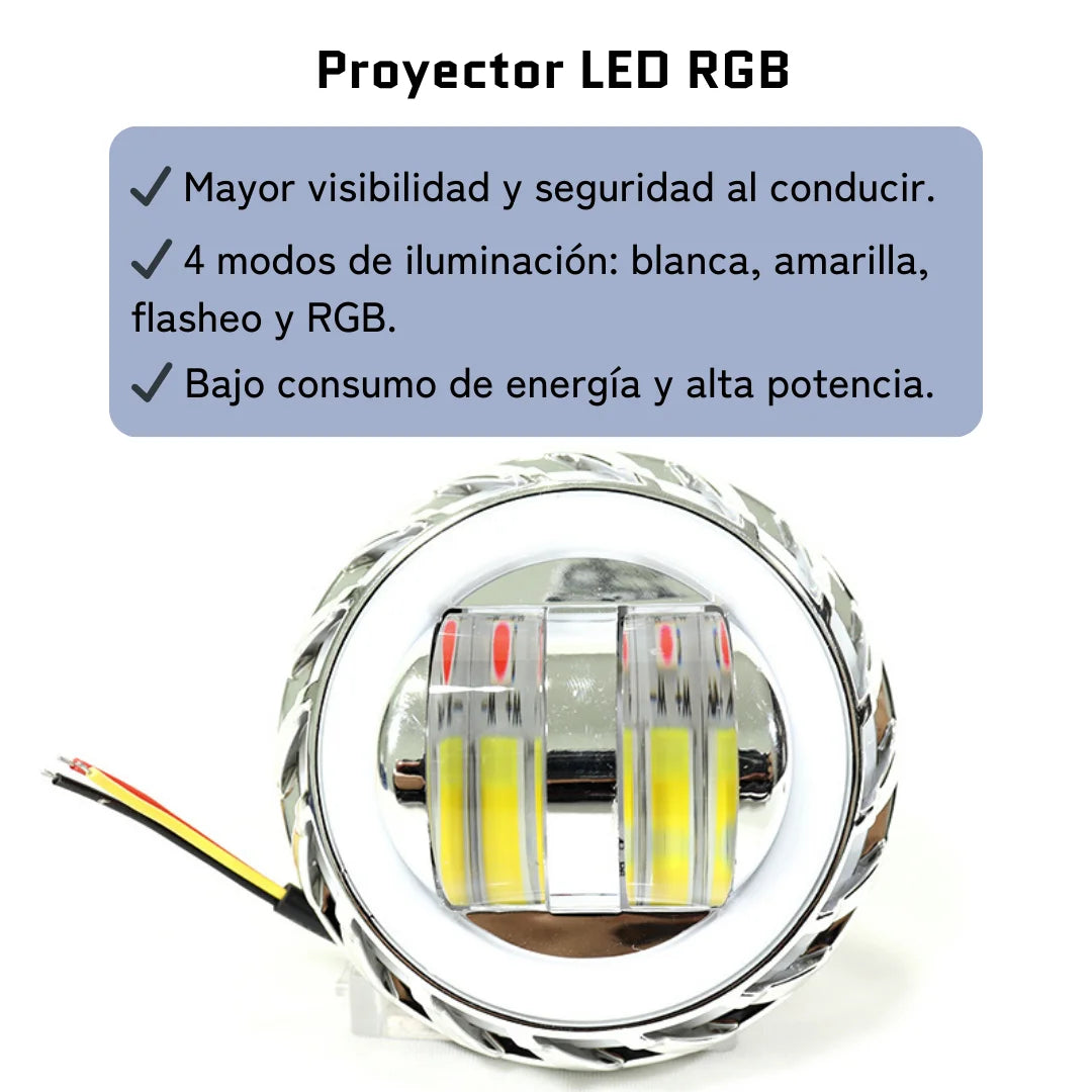 Proyector de Luz led Ojo de Diablo RGB