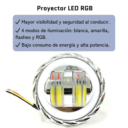 Proyector de Luz led Ojo de Diablo RGB