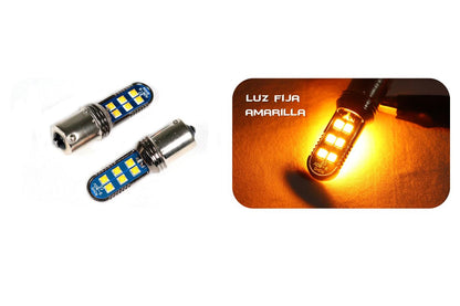 Bombillo LED de direccional amarillo 12 led