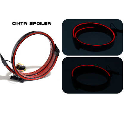 Spoiler Fibra de Carbón Led Tipo Neón