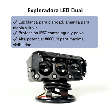 Exploradora LED Alta intensidad Dual color luz fija Minidriving