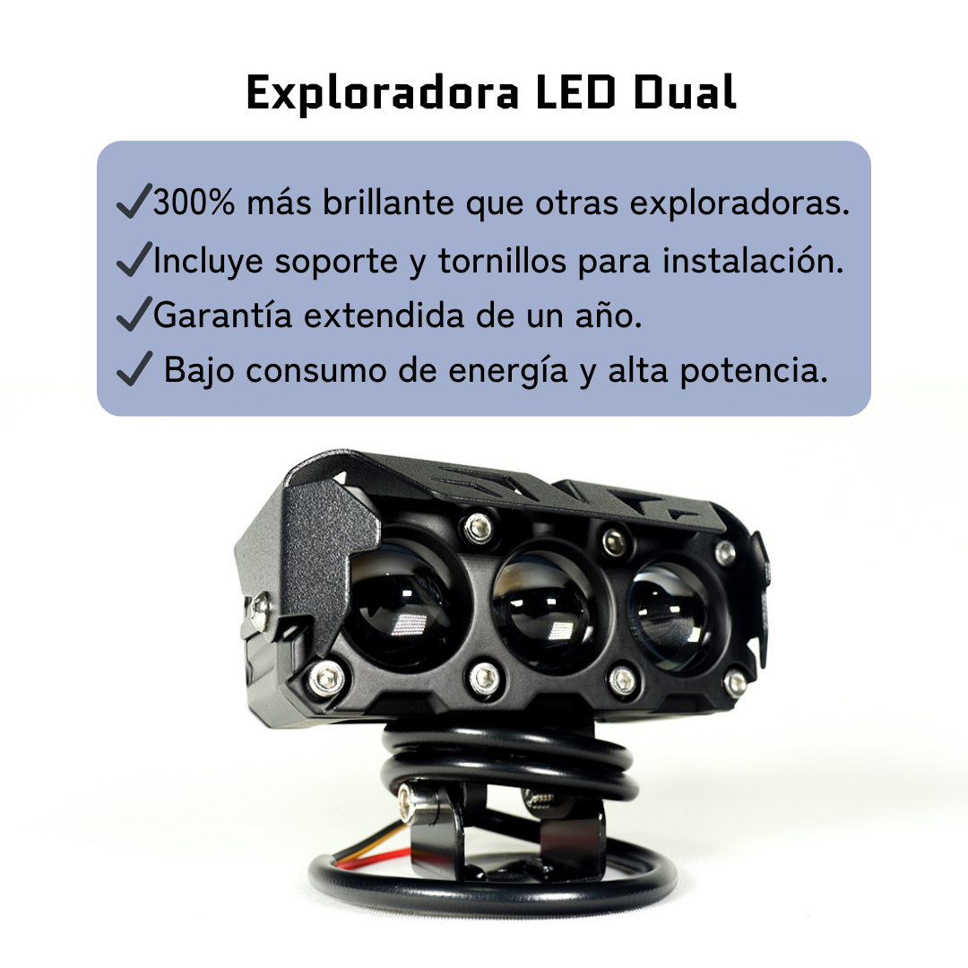 Exploradora LED Alta intensidad Dual color luz fija Minidriving