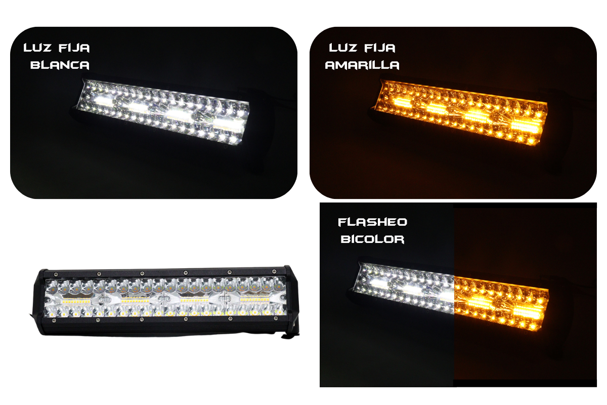 Barra LED 30 cm Dual Color Doble Foco, 5 Funciones