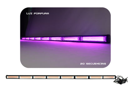 Barra de Luz intermitente LED de tráfico 90-120 cm Purpura