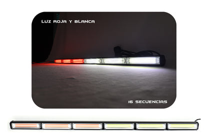 Barra de Luz intermitente LED de tráfico 62-90-120 cm blanco rojo