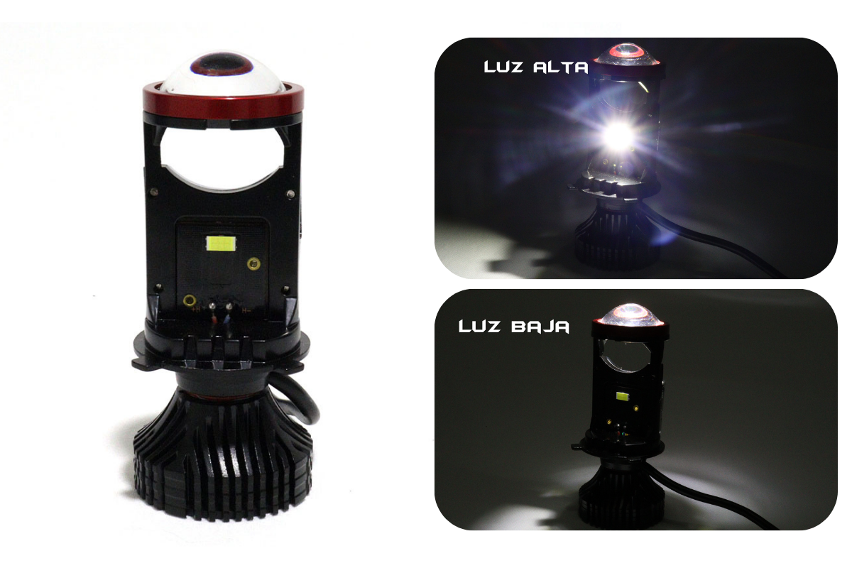 Bombillos LED Tipo lupa H4 A-C Y D-C 6000 LM
