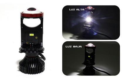 Bombillos LED Tipo lupa H4 A-C Y D-C 6000 LM