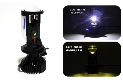 Bombillos LED Tipo lupa H4 A-C Y D-C 6000 LM