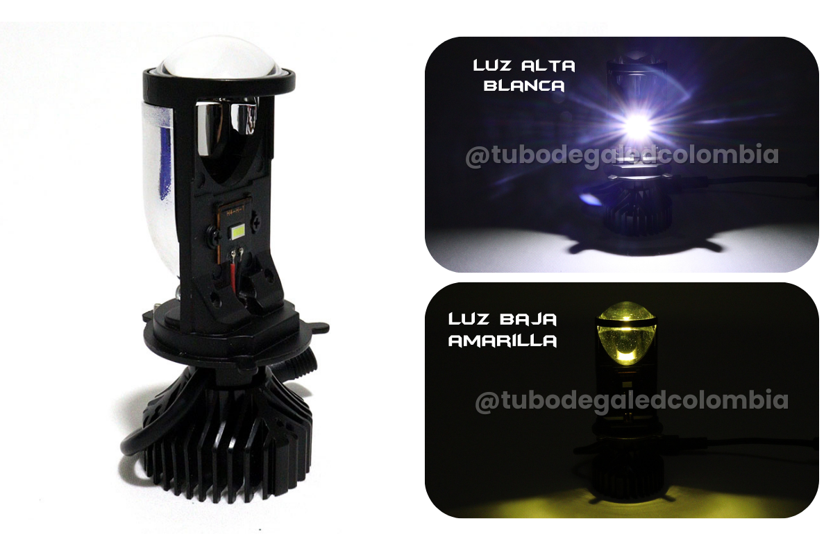 Bombillo tipo lupa h4 a-c y d-c 6000 lm M06X-H4