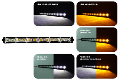 Barra Lineal Tipo flauta 12-18 LED, 35-51 CM