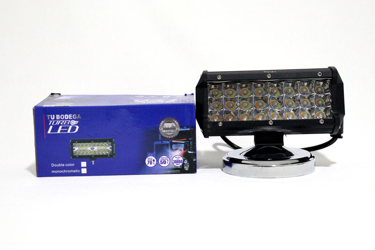 Exploradora bicolor función fijo y flasheo de 24 led 17 cms