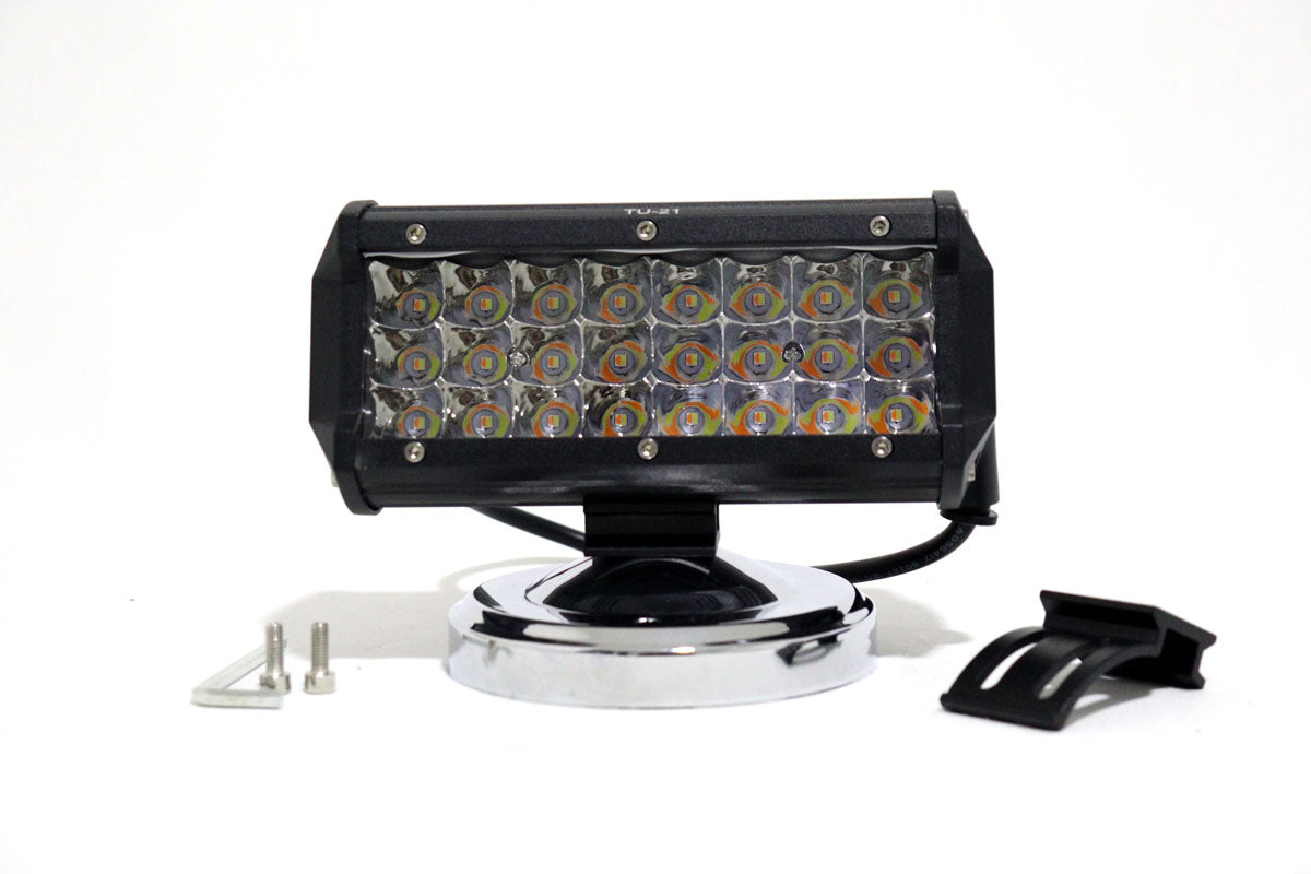Exploradora bicolor función fijo y flasheo de 24 led 17 cms