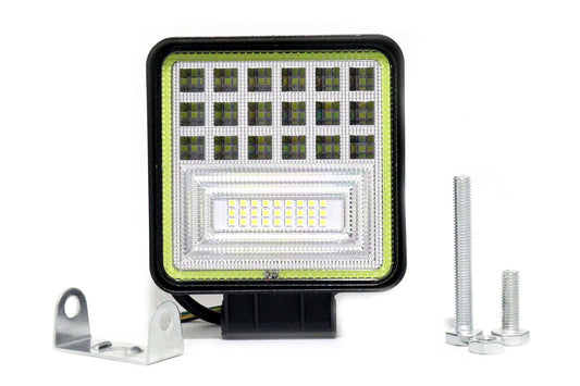 Exploradora cuadrada 45 led con aro en neón función fija y strober