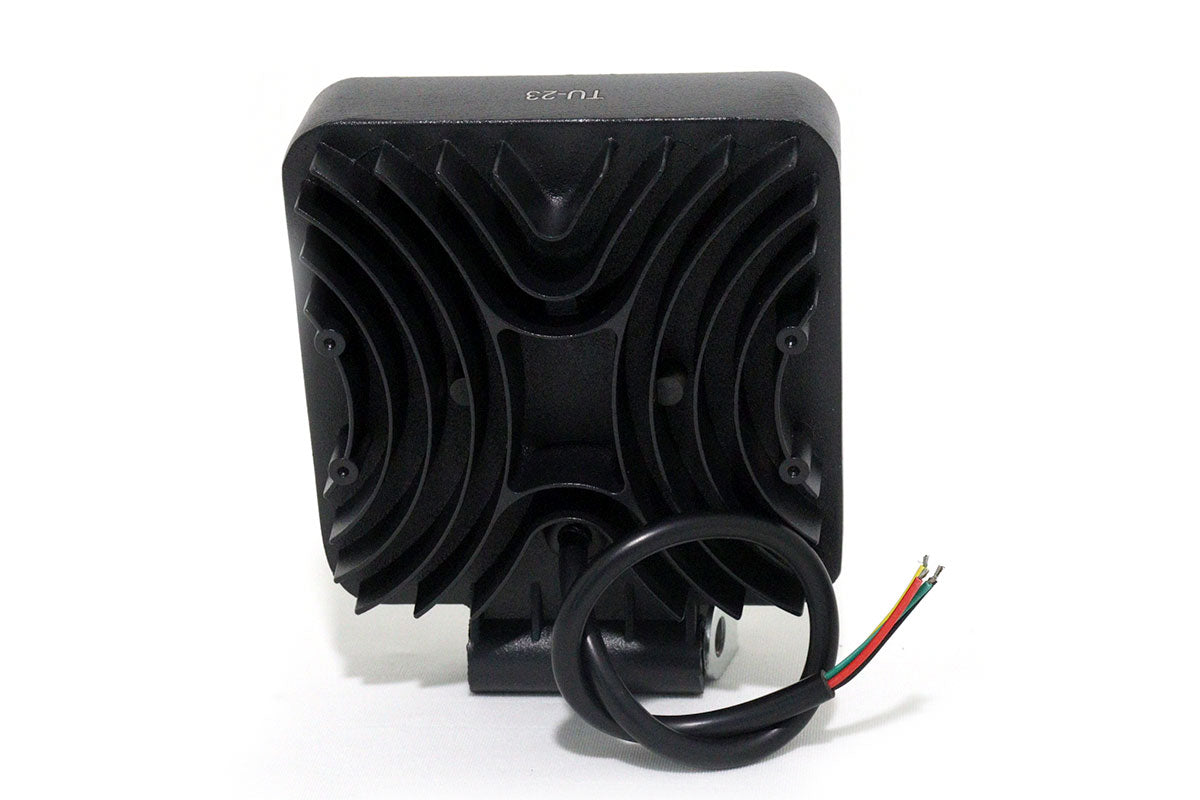 Exploradora cuadrada 45 led con aro en neón función fija y strober