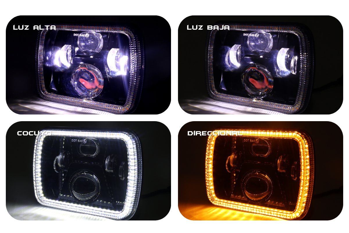Faro de lujo eagle 45w función altas y bajas luz blanca y amarilla