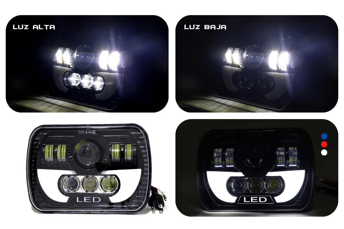 faro de lujo eagle función altas y bajas luz media tipo halo