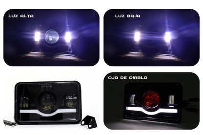 Farola de lujo  ojo de diablo 45leds función altas y baja