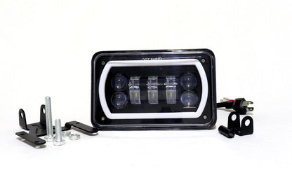 Farola de lujo kenworth foco 5d funcion altas bajas luz blanca cocuyo y direccional amarilla tipo halo