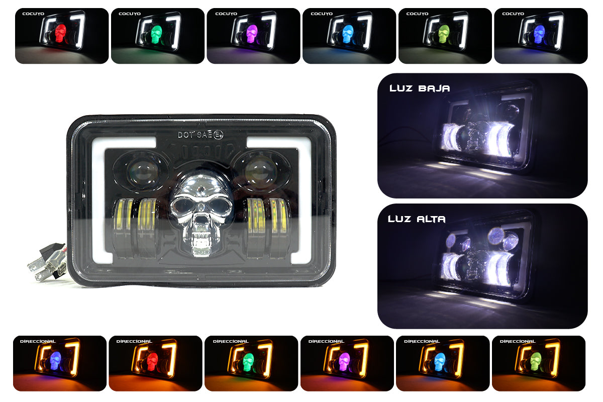Farola de lujo Kenworth modelo calavera
