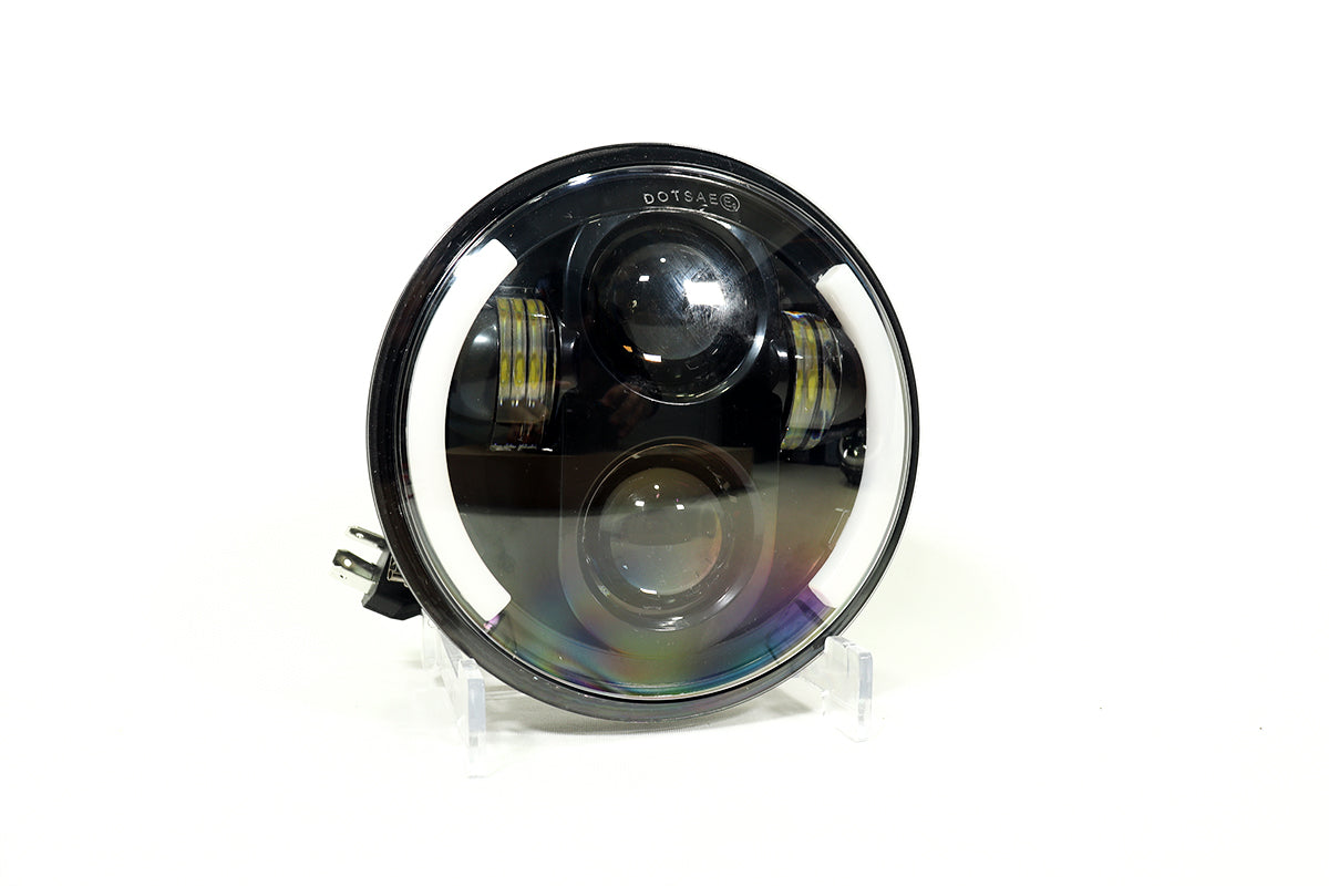 Faro de lujo 5″ 40w con ojo de ángel función altas y bajas luz blanca amarilla