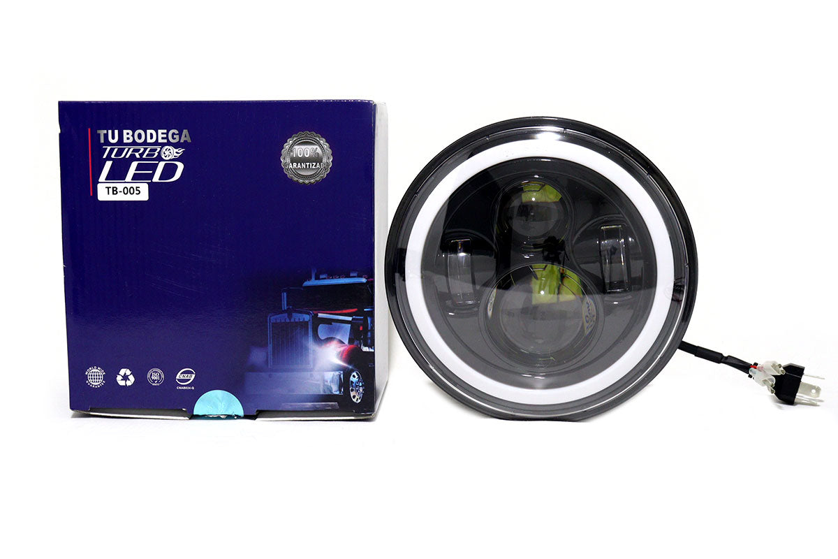 Faro de lujo de 7  40w ojo de ángel dual color función alta y bajas direccional y estacionaria