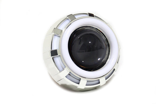 Proyector redondo lupa con ojo de ángel altas bajas y flasheo
