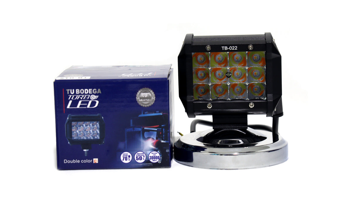 Exploradora cuadrada 12 LED Dual color Foco Profundidad Fijo y flasheo