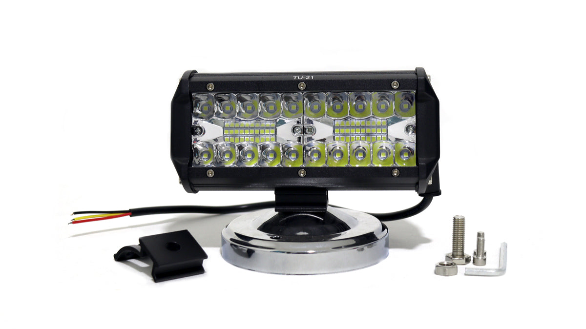 Exploradora Barra 40 LED Tipo espejo 72W Función Fijo-flasheo