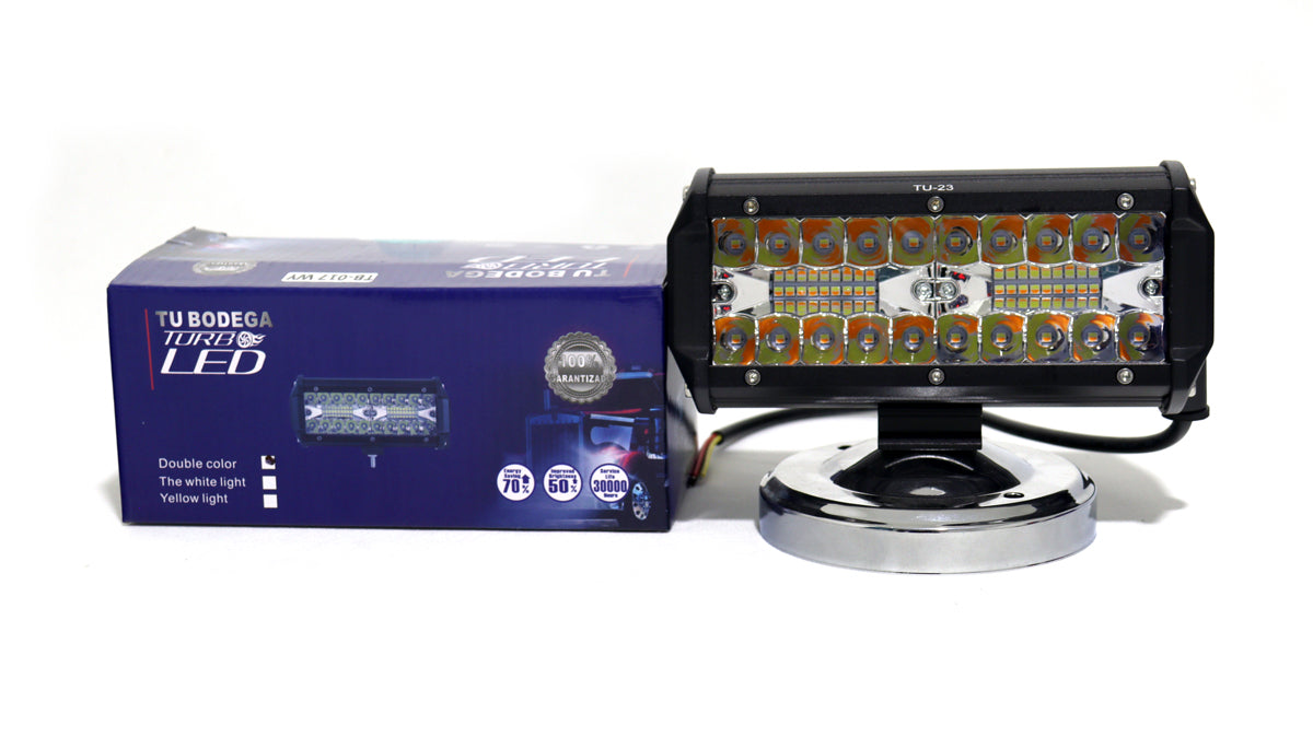Exploradora 40 LED Luz blanca y amarilla Tipo espejo