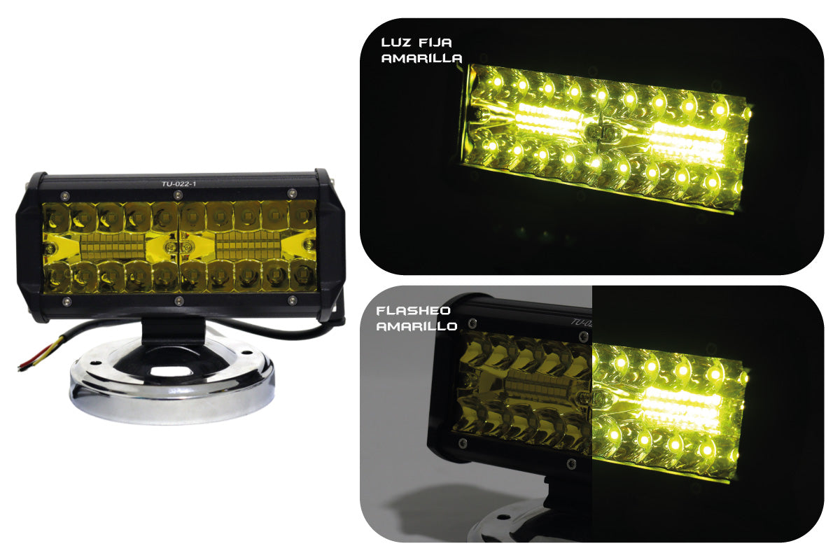 Exploradora Barra 40 LED Tipo espejo 72W Función Fijo-flasheo