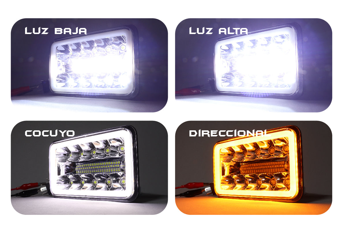 Faro de lujo kenworth doble foco funcion altas y bajas luz blanca