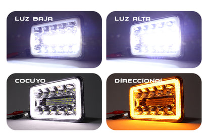 Faro de lujo kenworth doble foco funcion altas y bajas luz blanca