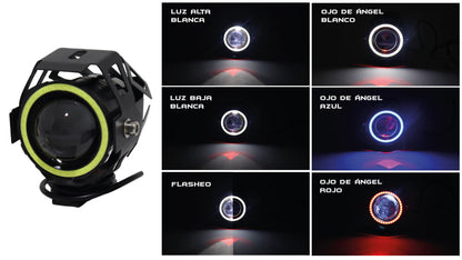 Exploradora LED Ojo de ángel U7 Altas, bajas y flasheo