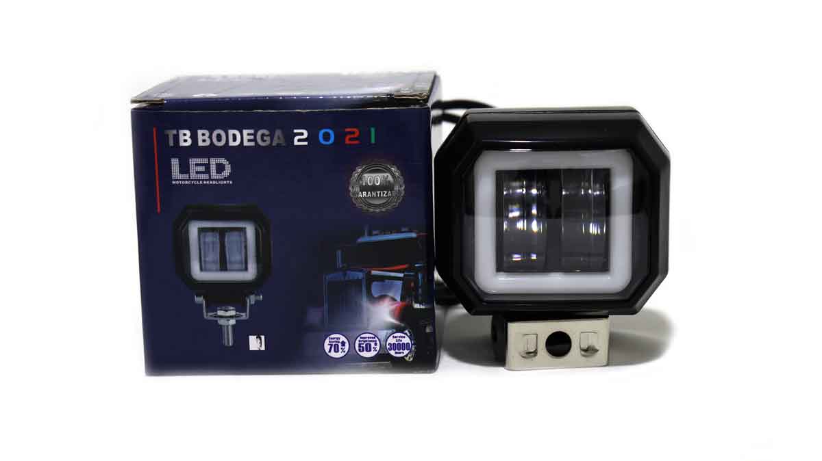 Exploradora LED Cuadrada 3” Halo Luz blanca expansiva Fija