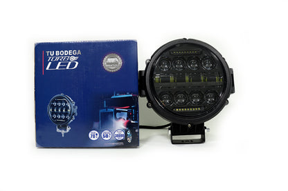 Exploradora Led 7 redonda, con haz de luz y cocuyo
