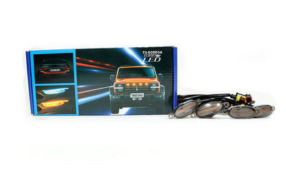 Cocuyo Persiana Luz Amarilla Kit 4 negro