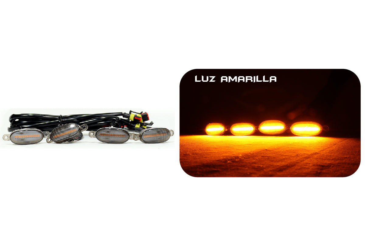 Cocuyo Persiana Luz Amarilla Kit 4 negro