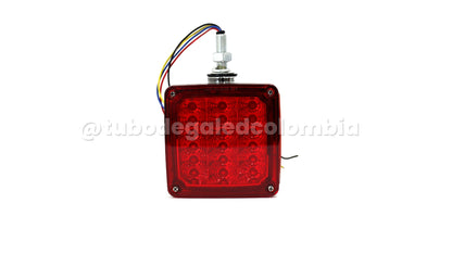Direccional LED cuadro grande soporte cromado
