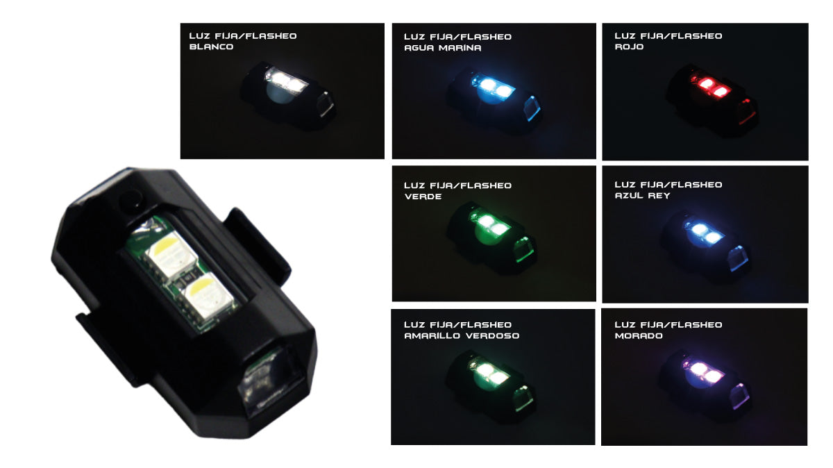 Luces estrobocópicas led 7 colores