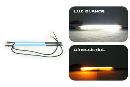 Tira de luces LED intermitentes para motocicleta, accesorio Universal envolvente, color blanco, para horquilla o ATV, UTV