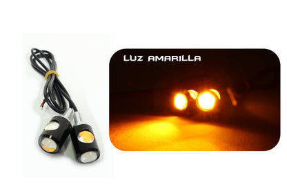 Accesorio led para coche, luz intermitente automática, luz de advertencia (ojo de águila)