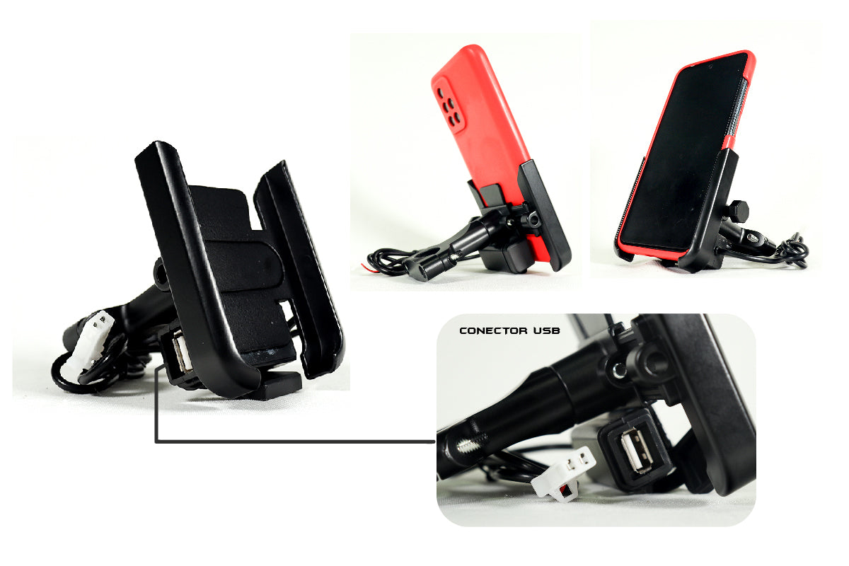 Soporte de teléfono de motocicleta  de aleación de aluminio