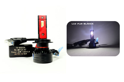 Bombillo LED luz blanca con disipador y ventilador-autorefrigerante