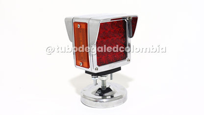 Direccional Led cuadro grande, soporte cromado y visera