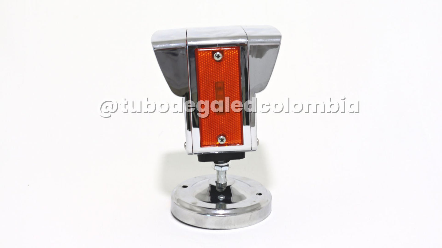 Direccional Led cuadro grande, soporte cromado y visera
