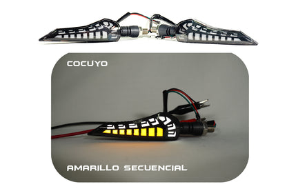 Indicador LED de señal de giro para motocicleta, luces brillantes